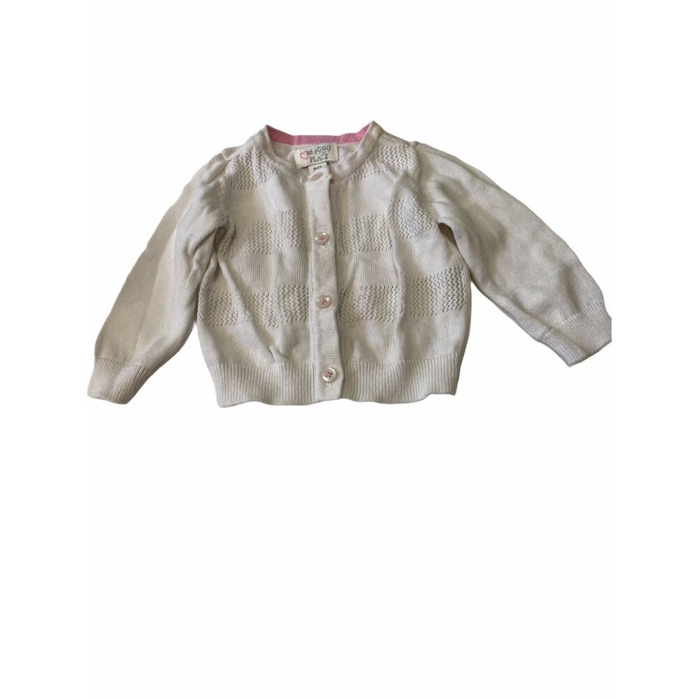 Est 1989 Place Baby Girls‎ Size 9-12 Months White Sweater Long Sleeves